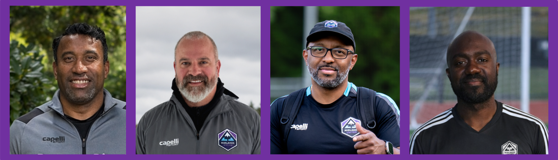 Headshots of George Singh, David Griffiths, Elmer Rodriguez and Seyti Sidibay